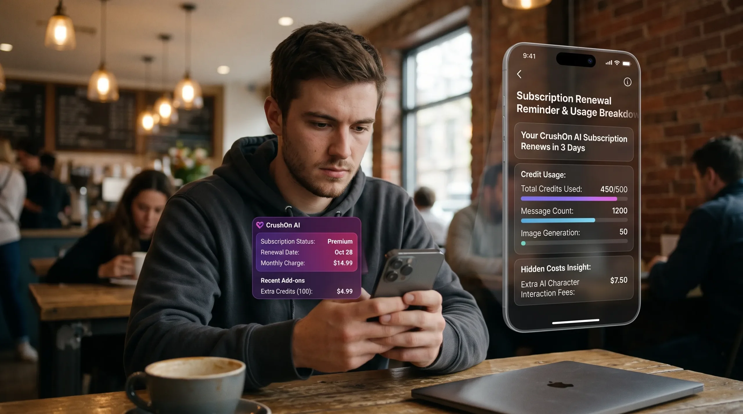 CrushOn AI hidden costs 2026 — billing tips credit consumption and renewal warnings