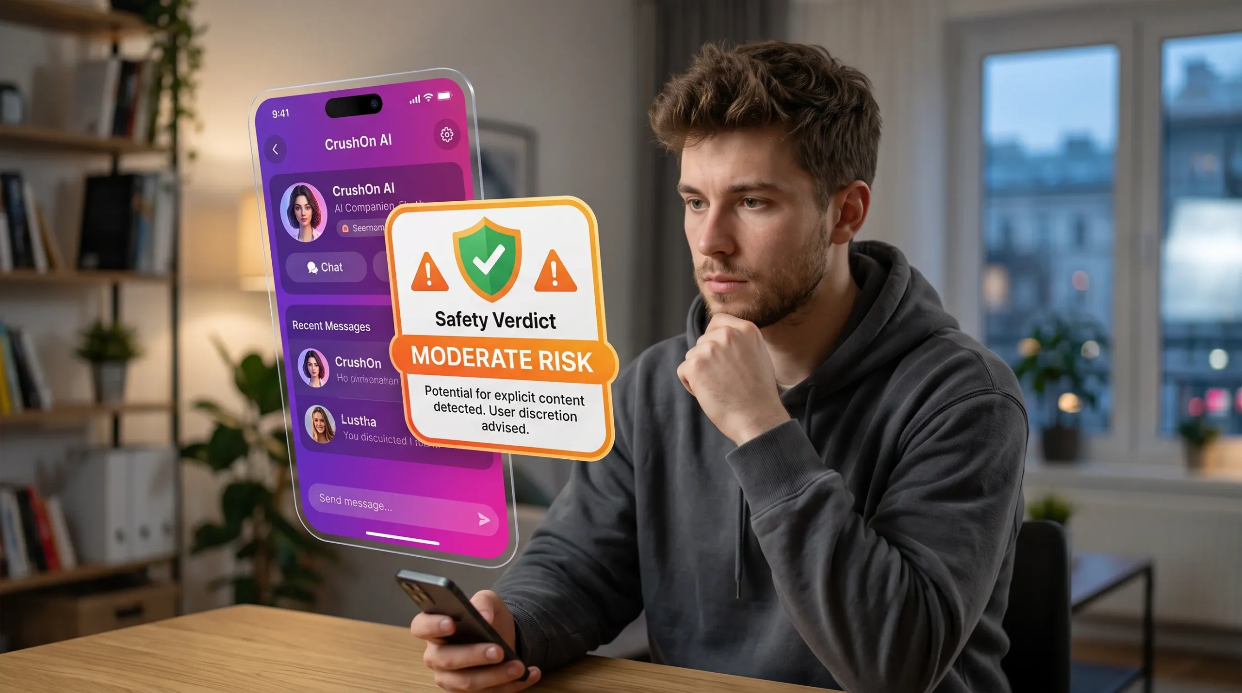 Is CrushOn AI safe — safety verdict privacy risk rating and top documented concerns