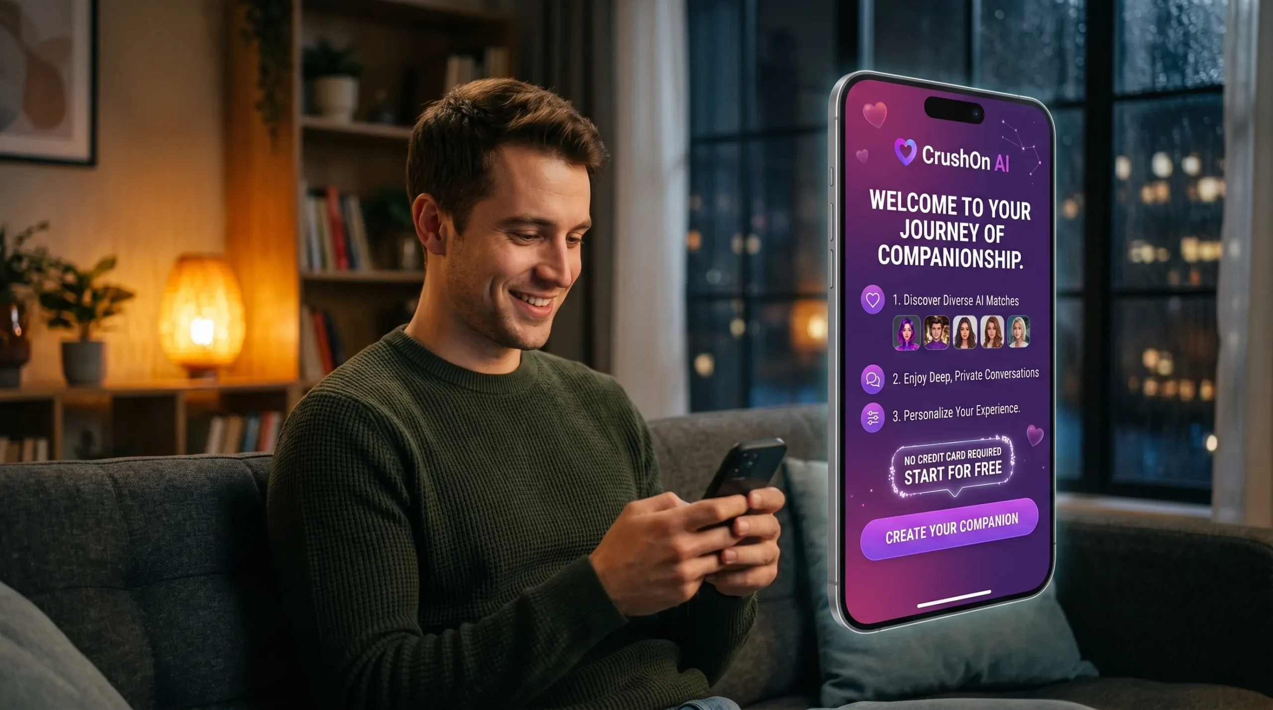 CrushOn AI user experience review 2026 — interface onboarding and mobile app quality
