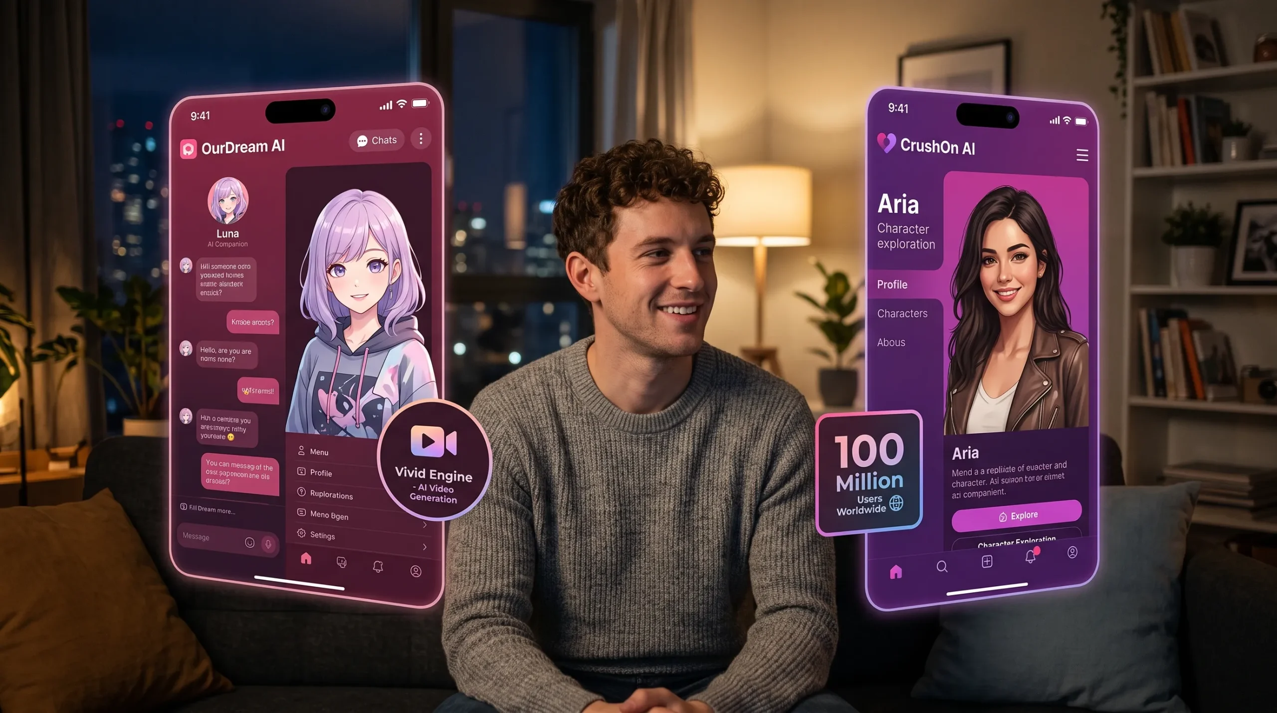 AI girlfriend apps 2026 overview — OurDream AI vs CrushOn AI key features and testing methodology